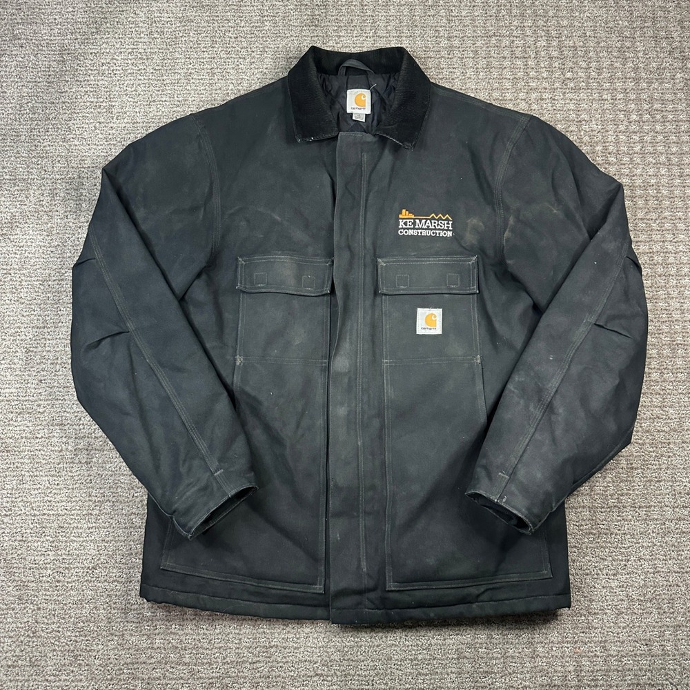 Carhartt C003 BLK Traditional Jacket Arctic Quilt Lined Black Mens Large Tall